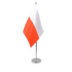 Poland table flag satin