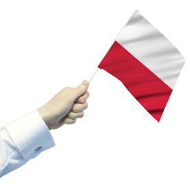 Poland Hand Flags (Pack Of 12)