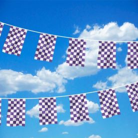 Purple & White Chequered Bunting