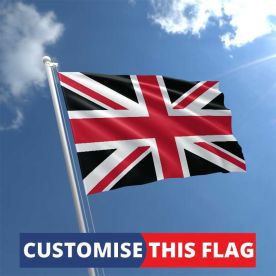 Custom Red & Black Union Jack Flag