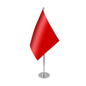 Plain Red Table Flag Satin