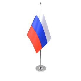 Russia table flag satin