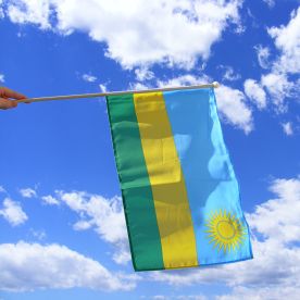 Rwanda Hand Waving Flag