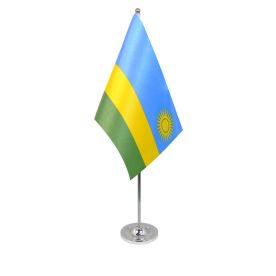 Rwanda table flag satin