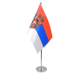 Serbia table flag satin