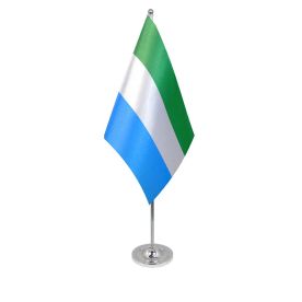 Sierra Leone table flag satin