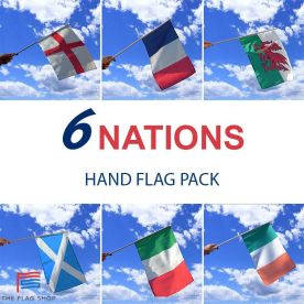 Six Nations Rugby Hand Flags Pack