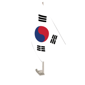 South Korea Car Flag