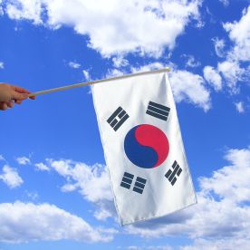 South Korea Hand Waving Flag