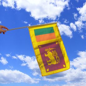 Sri Lanka Hand Waving Flag