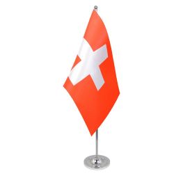 Switzerland table flag satin
