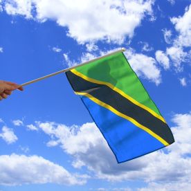 Tanzania Hand Waving Flag