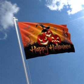 Halloween Party Pumpkin Flag