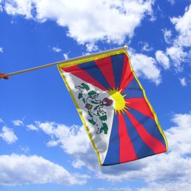 Tibet Hand Waving Flag