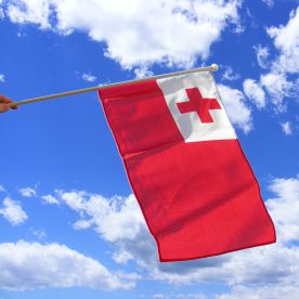 Tonga Hand Waving Flag