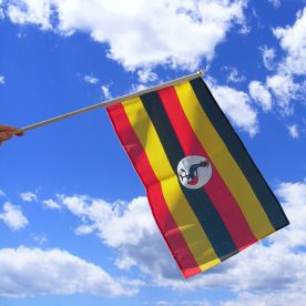 Uganda Hand Waving Flag