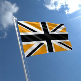 Union Jack Black & Gold Flag 