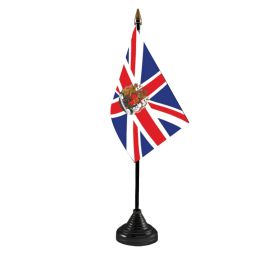 Union Jack Crest Table Flag