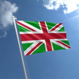 Union Jack Red & Green Flag