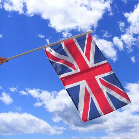 Union Jack Hand Waving Flag