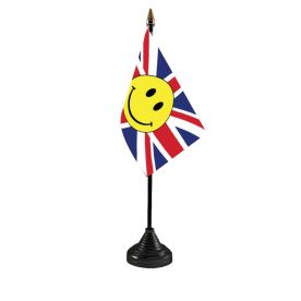 Union Jack Smiley Table Flag