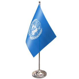 United Nations Table Flag Satin