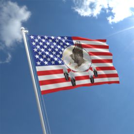 USA Eagle Dreamcatcher Flag