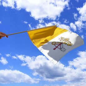 Vatican City Hand Waving Flag