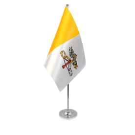 Vatican City table flag satin