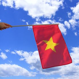 Vietnam Hand Waving Flag