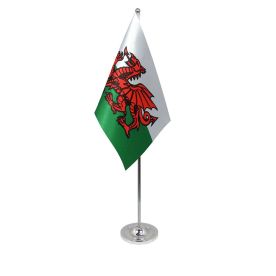 Wales table flag satin