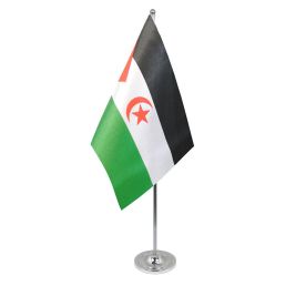 Western Sahara table flag satin