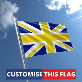 Custom Yellow & Blue Union Jack Flag
