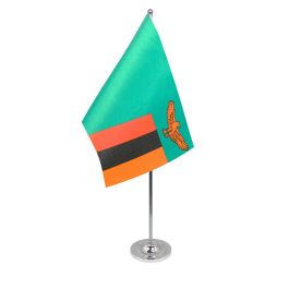 Zambia table flag satin