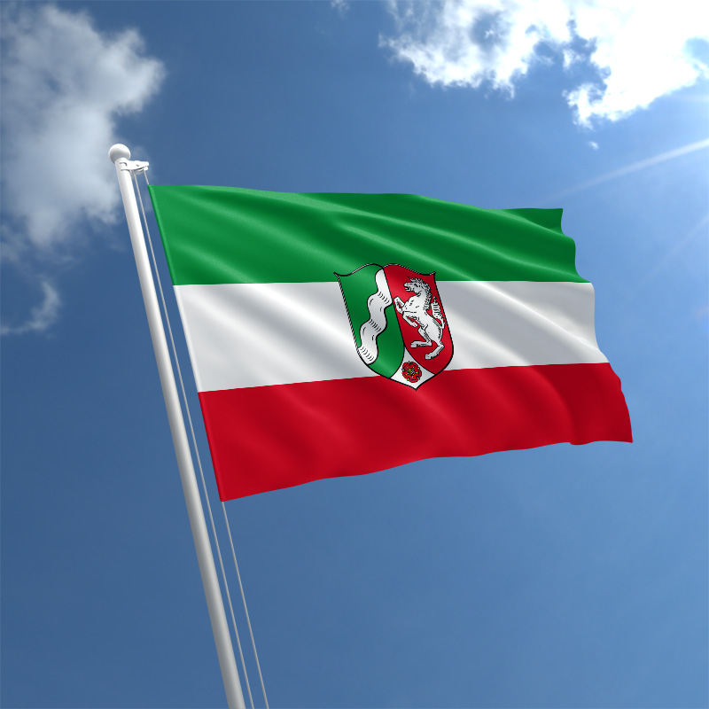 Bandiere Della Renania Settentrionale-Vestfalia E Della Germania La Bandiera 149437588