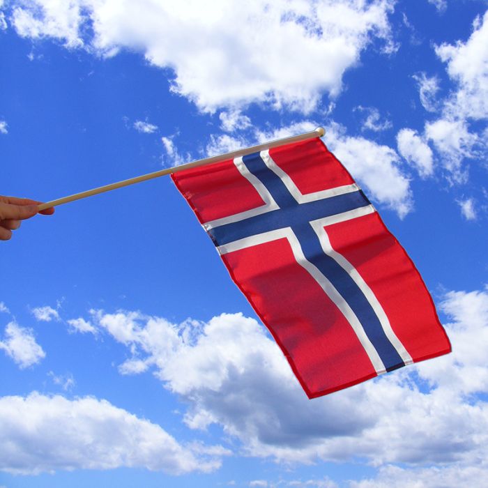 Norway Waving Hand Flag 6 Pack FREE UK DELIVERY! 