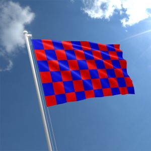 Blue & Red Chequered Flag