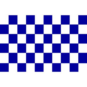 Blue & White Chequered Flag 8Ft X 5Ft