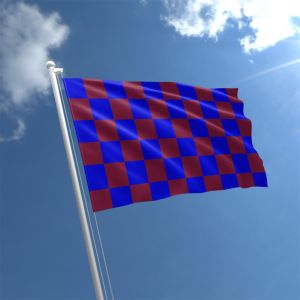 Claret & Blue Chequered Flag