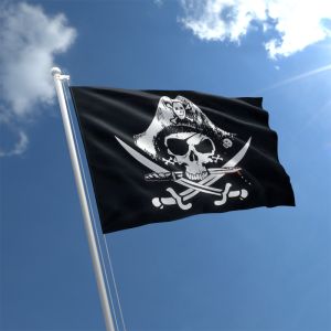 Crossed Sabres Pirate Flag  3Ft X 2Ft