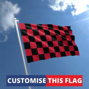 Custom Black & Red Chequered Flag