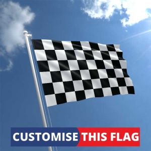 Custom Black & White Chequered Flag