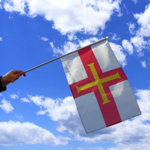 Guernsey Hand Waving Flag