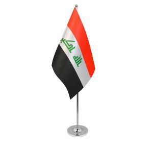 Iraq table flag satin