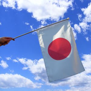 Japan Hand Waving Flag