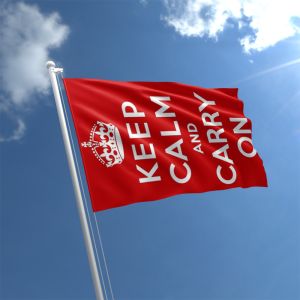 Keep Calm And Carry On Flag