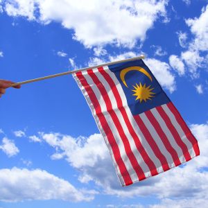 Malaysia Hand Waving Flag