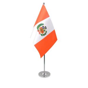 Peru table flag satin