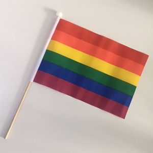 Small LGBT hand flag