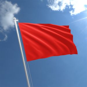 Plain Red Flag 3Ft X 2Ft